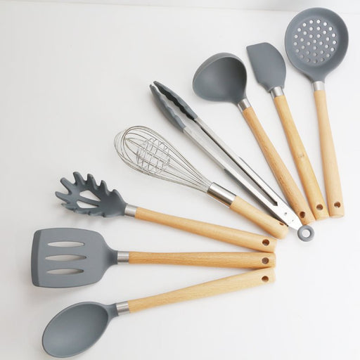 Direct Selling Wooden Handle Silicone Kitchen Utensils